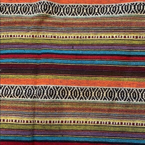 Happy World Clothing HWC bohemian multicolor striped infinity snood scarf with b - Picture 4 of 5